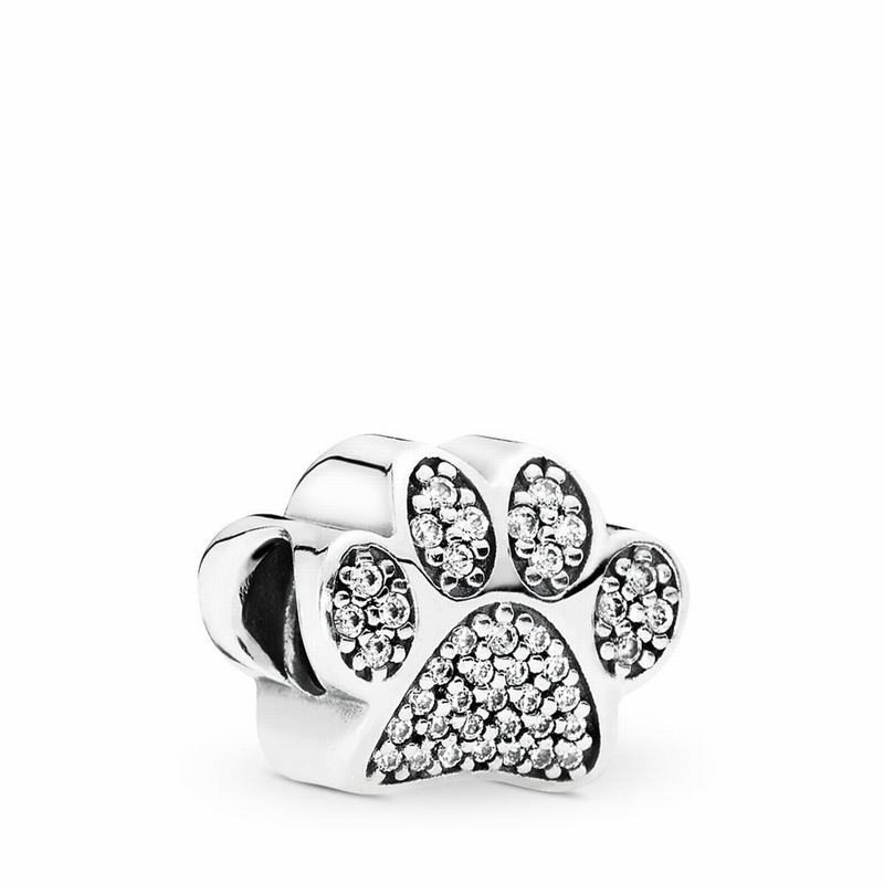 Pandora Dog Paw Print Charm Outlet NZ, Sterling Silver (824631-FSK)